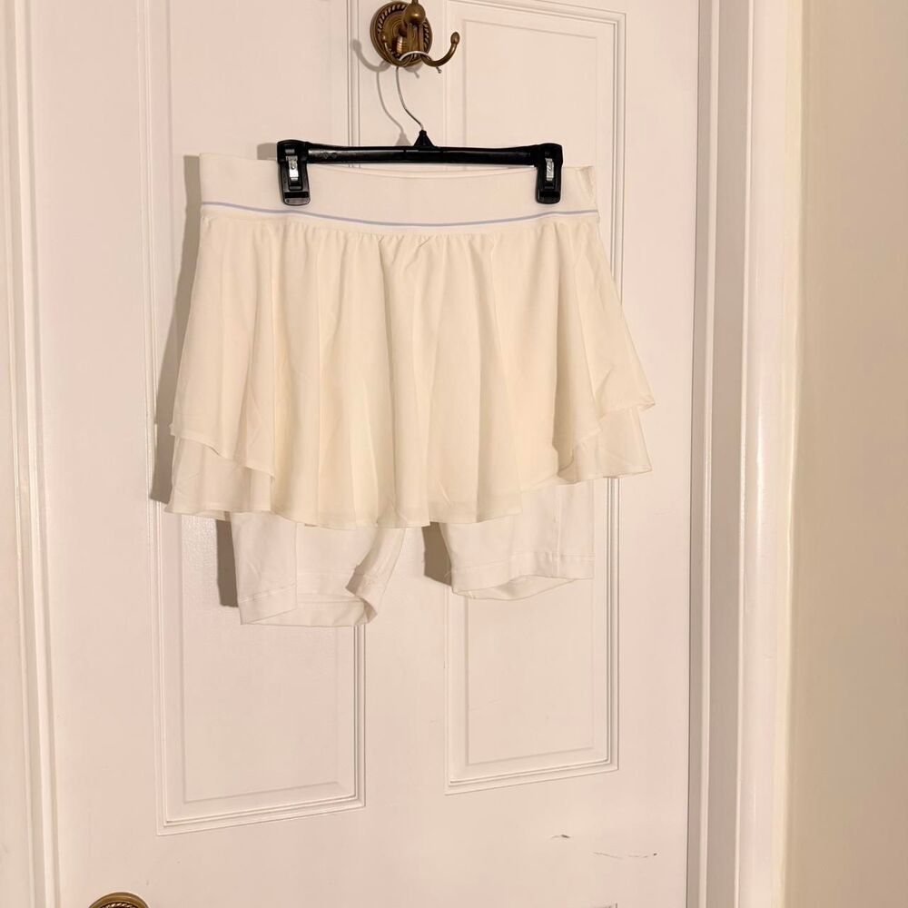 Lululemon Court Rival High-Rise Layered White Tennis Skirt Skort Size 12